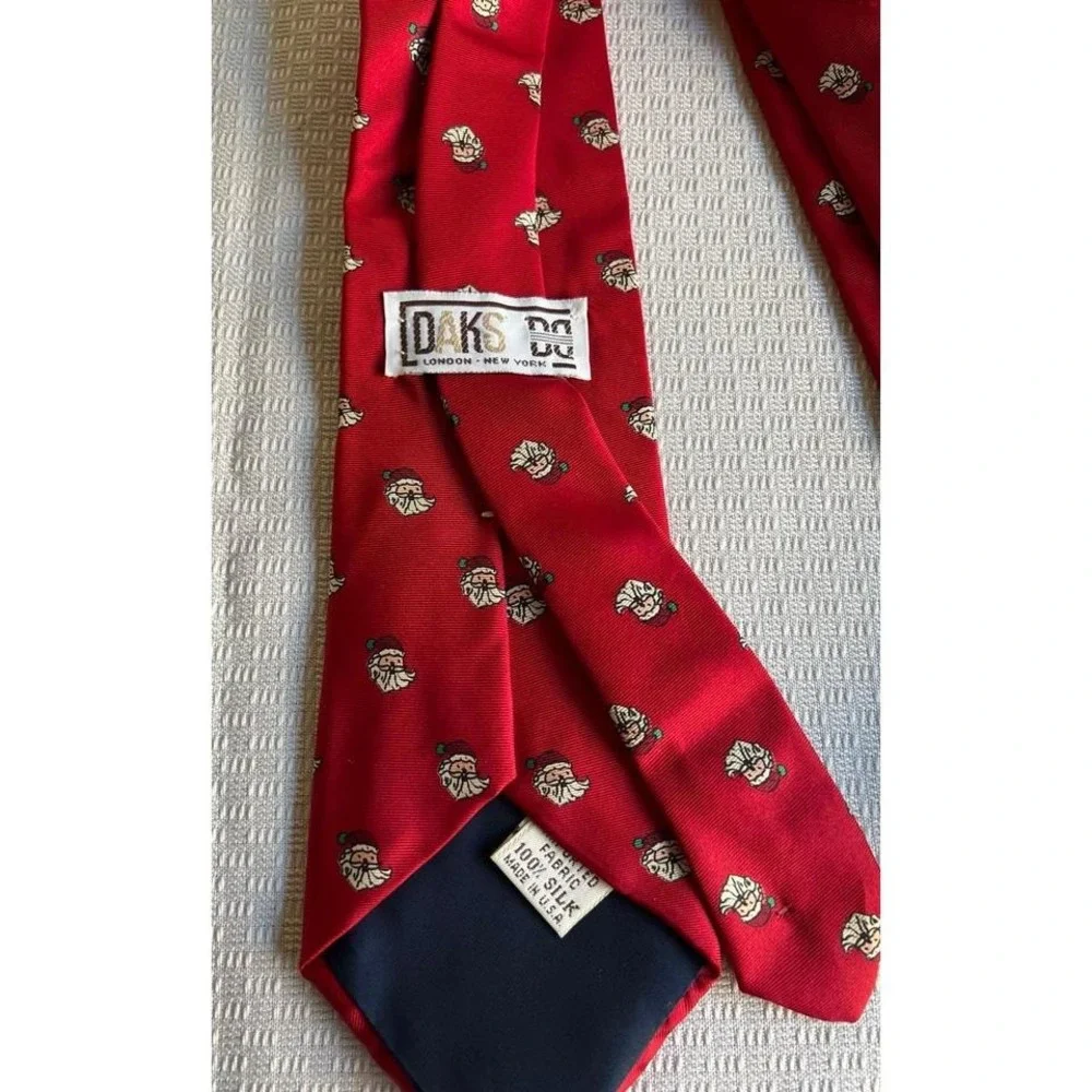 DAKS London New York Santa Claus Silk Tie